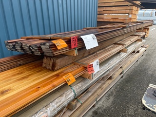 Ca. 33x Thermo Ayous Planken Geschaafd, 18x143mm, lengte 395cm